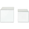SET DE TABLES BASSES in Glas, Holzwerkstoff 40/50/40/50/40/47 cm  - Klar, Design, Glas/Holzwerkstoff (40/50/40/50/40/47cm) - MID.YOU