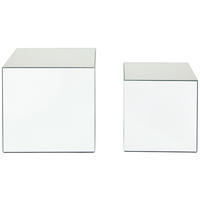SET DE TABLES BASSES in Glas, Holzwerkstoff 40/50/40/50/40/47 cm  - Klar, Design, Glas/Holzwerkstoff (40/50/40/50/40/47cm) - MID.YOU