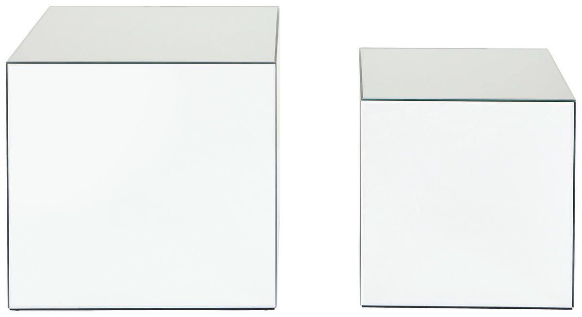 SET DE TABLES BASSES in Glas, Holzwerkstoff 40/50/40/50/40/47 cm  - Klar, Design, Glas/Holzwerkstoff (40/50/40/50/40/47cm) - MID.YOU