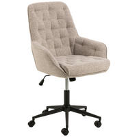 DREHSTUHL  in Bouclé Beige  - Beige/Schwarz, Design, Textil/Metall (60/106/67,5cm) - MID.YOU