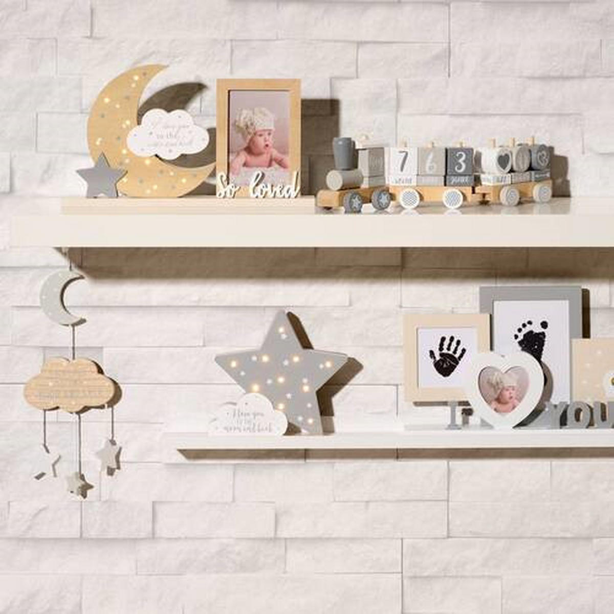 BILDERRAHMEN 38,5/22/5 cm  - Beige/Weiß, Trend, Holzwerkstoff (38,5/22/5cm) - My Baby Lou