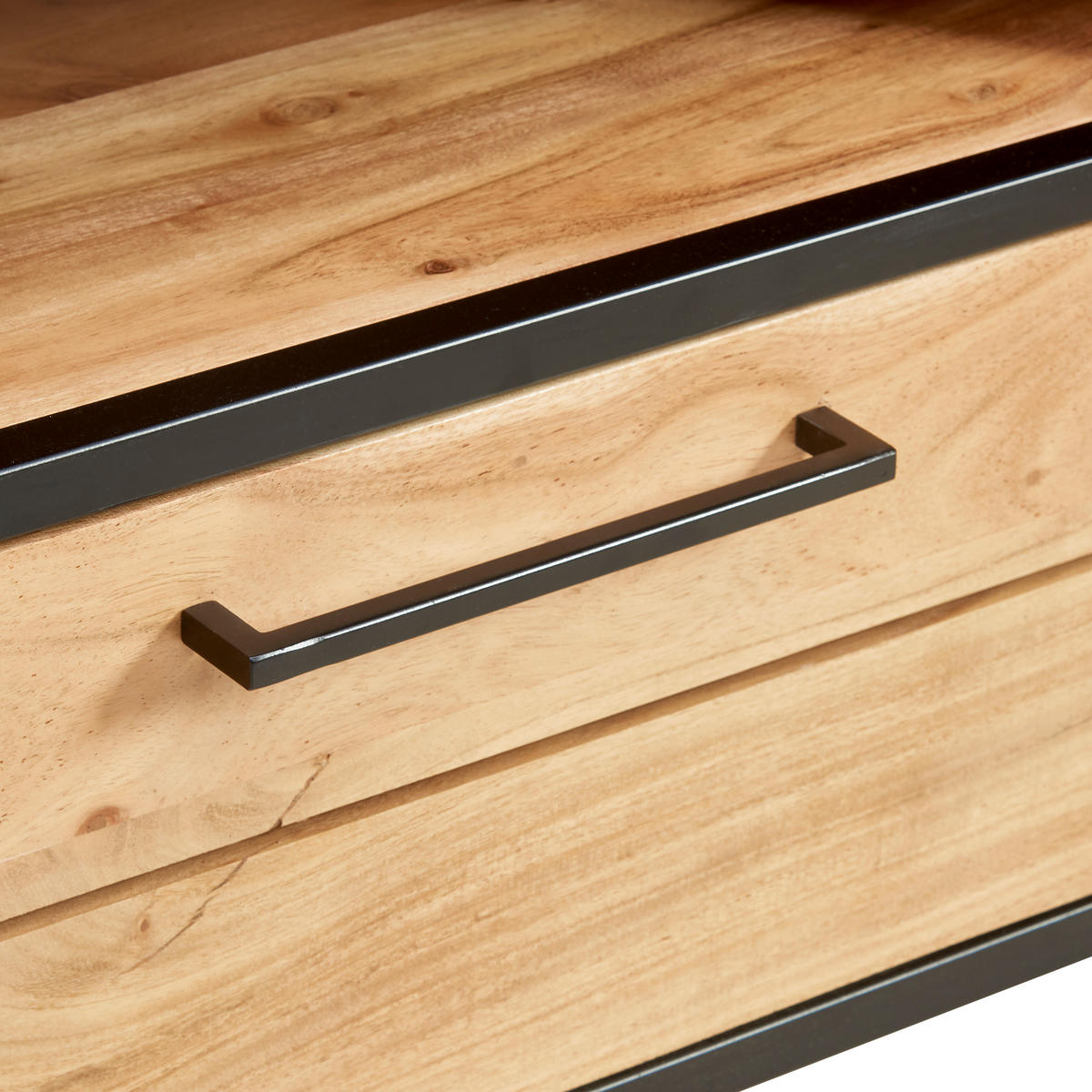 LOWBOARD Urban Garden 2.0  in 135/54/47 cm  - Schwarz/Honig, Design, Holz/Metall (135/54/47cm) - MID.YOU
