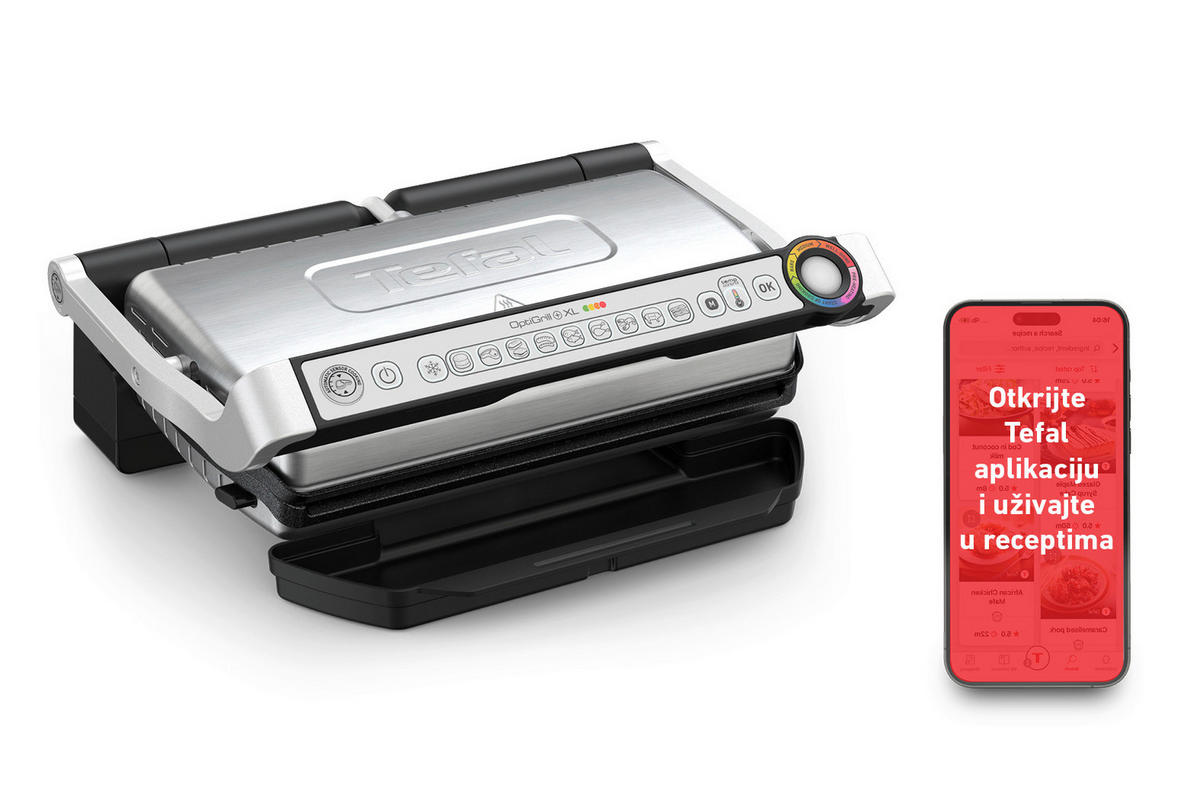 KONTAKTNI ŽAR   - srebrne barve, Basics, kovina (36.5/44/17.5cm) - Tefal