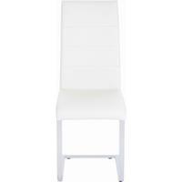 STUHL - Silberfarben/Weiß, Design, Leder/Metall (42/103/44cm) - MID.YOU