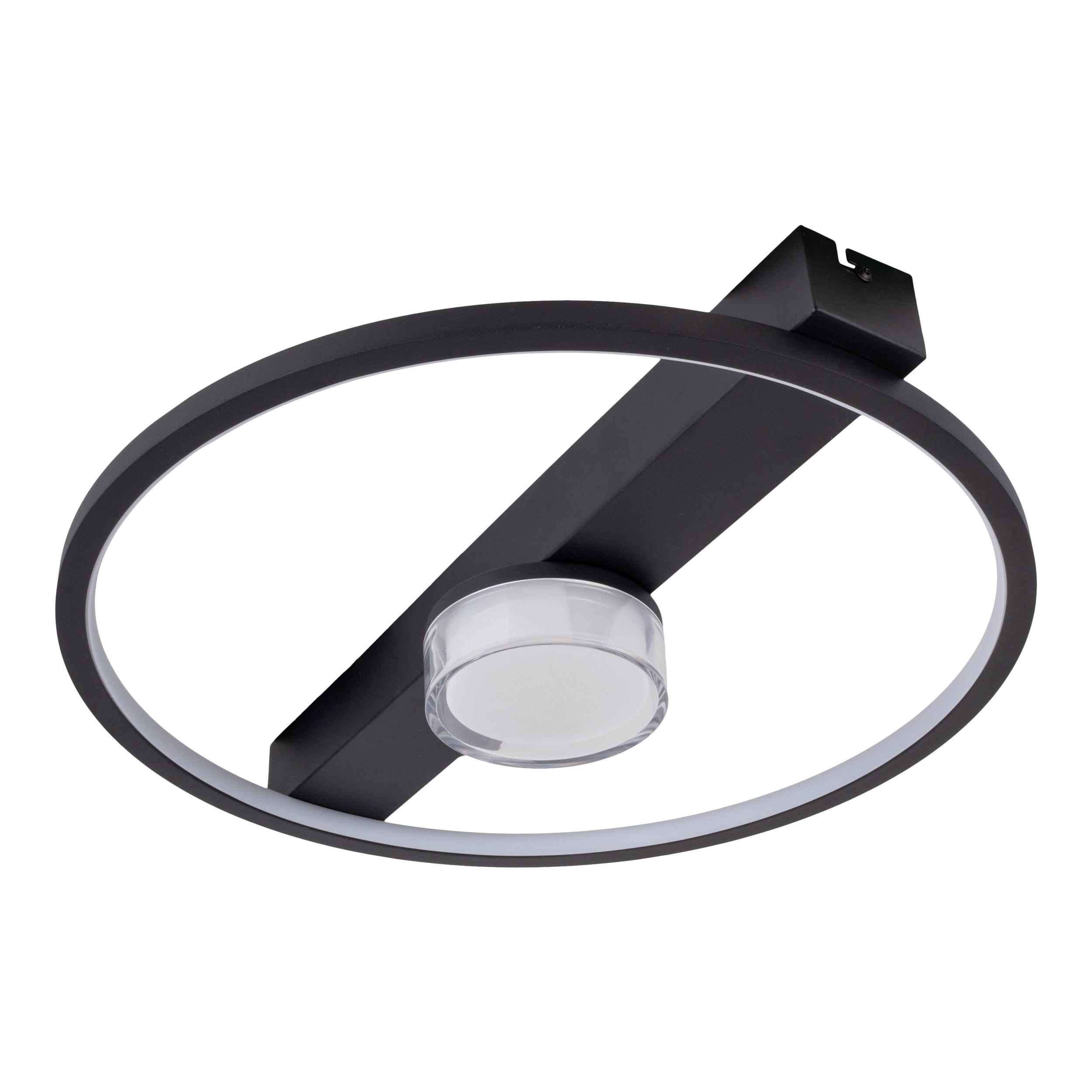 LED-DECKENLEUCHTE CIMO 40/38.5/8 cm   - Schwarz/Weiß, KONVENTIONELL, Kunststoff/Metall (40/38.5/8cm) - Näve