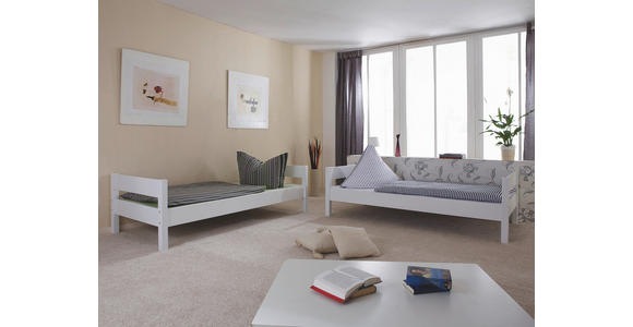 ETAGENBETT 90/200 cm Weiß - Weiß, KONVENTIONELL, Holz (90/200cm) - Carryhome