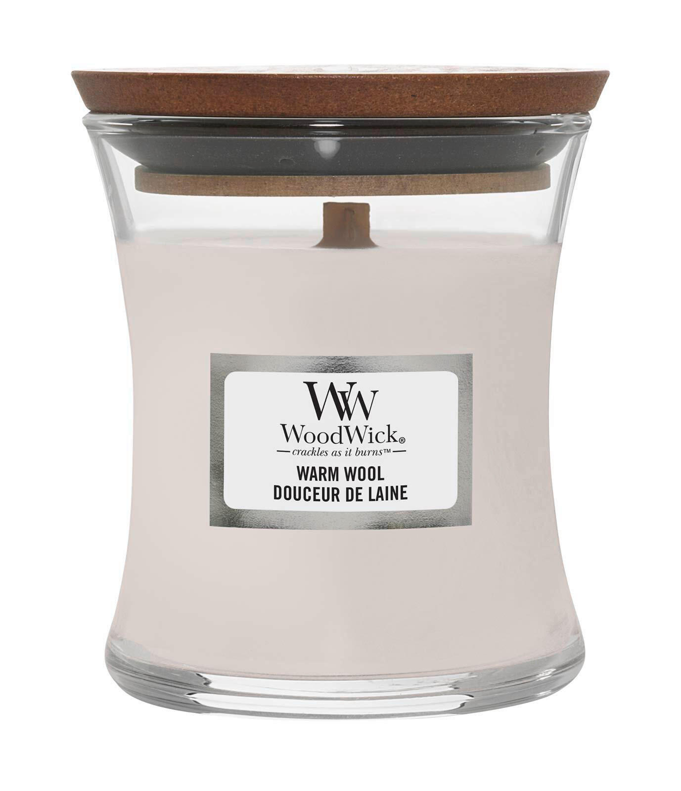 MIRISNA SVEĆA   - Osnovno, staklo/drvo (7/7/8cm) - WoodWick