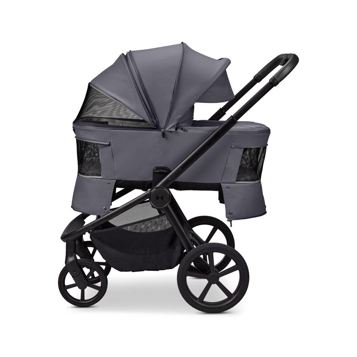 KOMBIKINDERWAGEN  Resea Fold   - Hellgrau/Braun, LIFESTYLE, Textil/Metall (116/57/94cm) - Moon