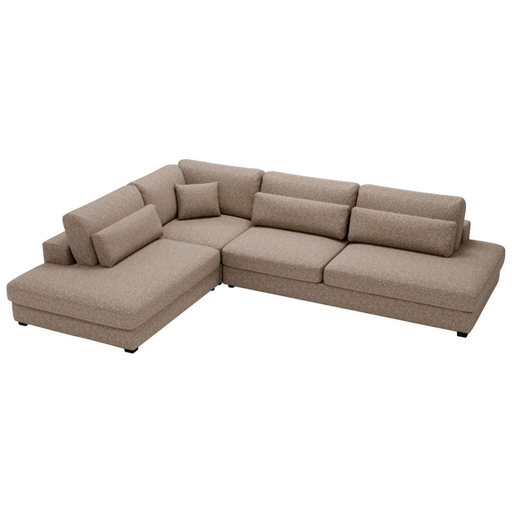 Thumbnail - Livetastic Ecksofa, Hellbraun, Textil, 5-Sitzer, Füllung: Schaumstoff, Ottomane links, L-Form, 332x244 cm, Made in EU, s...