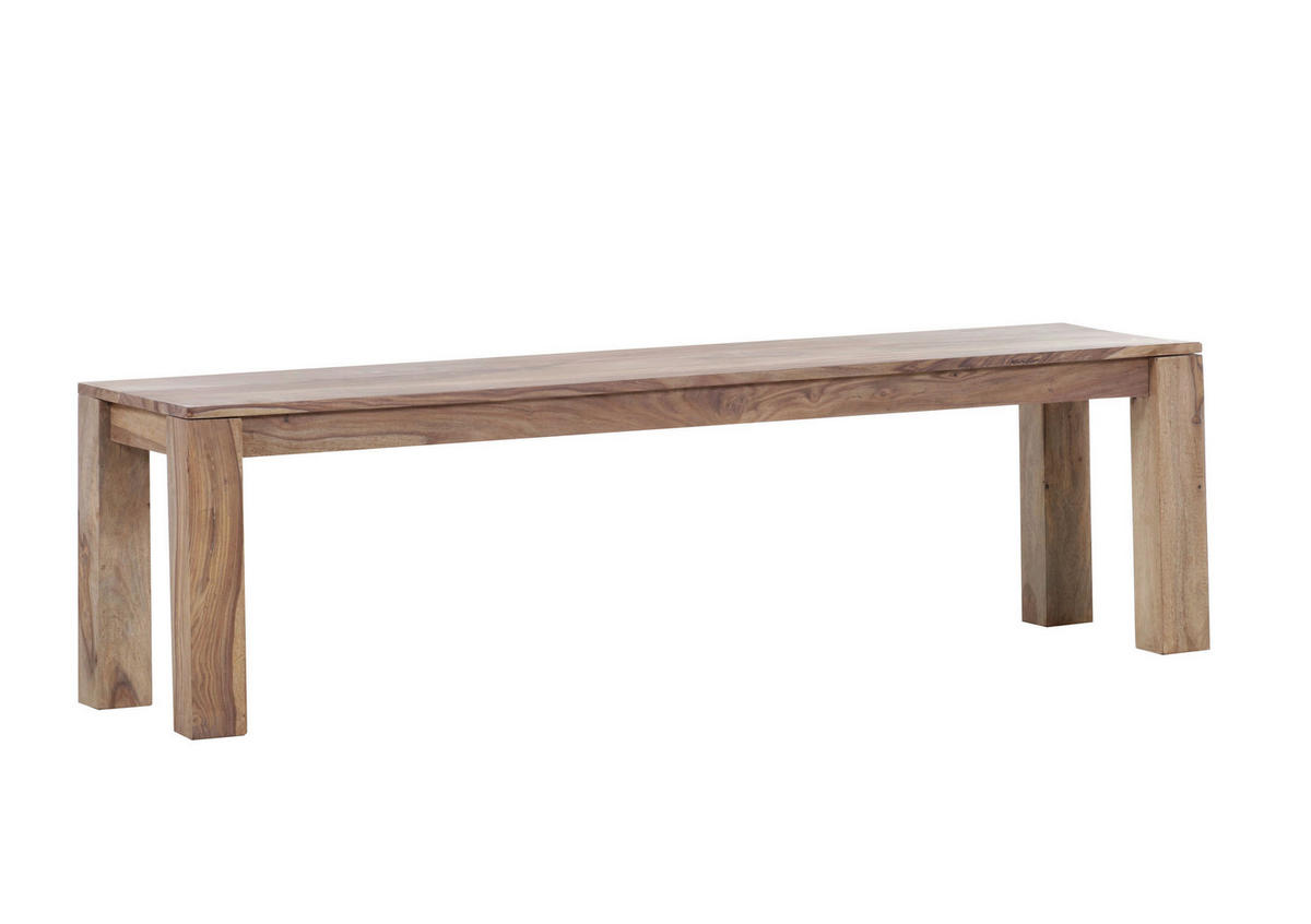 SITZBANK 160/46/40 cm Naturfarben Sheesham massiv  - Naturfarben, LIFESTYLE, Holz (160/46/40cm) - Landscape