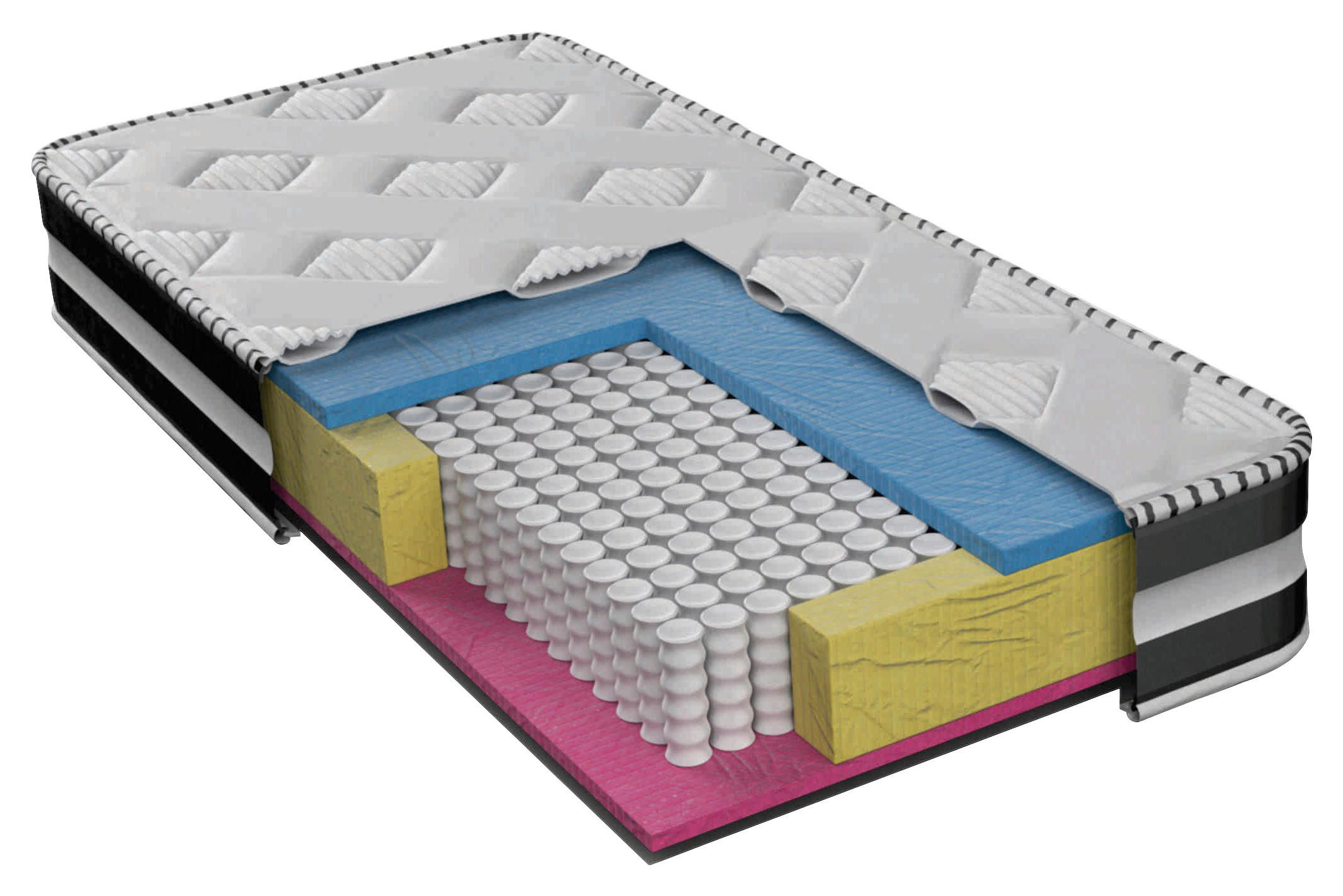 Boxxx Taschenfederkernmatratze Weiß 90x200 cm