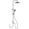 ÜBERKOPFBRAUSESET  - Chromfarben, Basics, Metall (22,5/75-120/27cm) - Wenko