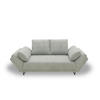 SCHLAFSOFA in Cord, Mikrofaser Hellgrau  - Hellgrau/Schwarz, Design, Textil/Metall (210/95/97cm) - MID.YOU