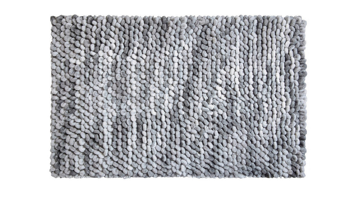 BADEMATTE Grau 60/100 cm  - Grau, KONVENTIONELL, Kunststoff/Textil (60/100cm) - Grund