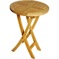 GARTENTISCH 50/50/74 cm Holz rund  - Teakfarben, LIFESTYLE, Holz (50/50/74cm) - Zebra 