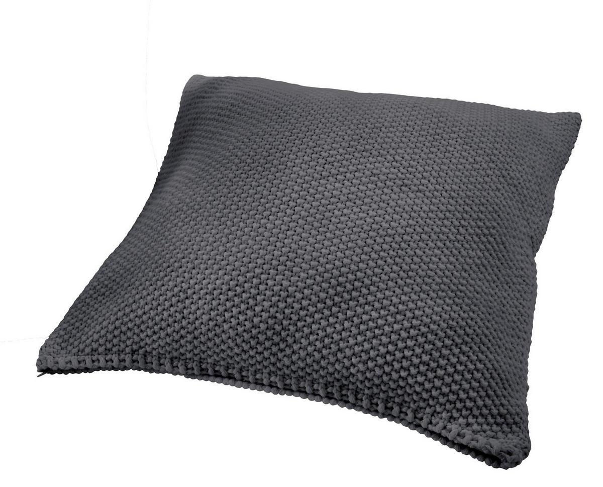 KISSENHÜLLE 50/50 cm  - Anthrazit, Basics, Textil (50/50cm)