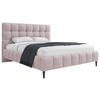 POLSTERBETT Cloudy gepolstertes Kopfteil, Lattenrost 180/200 cm  in Rosa  - Schwarz/Rosa, MODERN, Holz/Holzwerkstoff (180/200cm) - MID.YOU