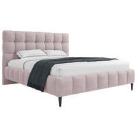 STOPPAD SÄNG 180/200 cm  i rosa  - svart/rosa, Modern, metall/trämaterial (180/200cm) - MID.YOU