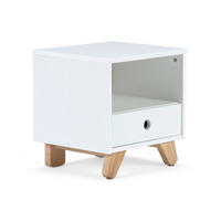 NACHTKÄSTCHEN 40/40/35 cm  in Weiß  - Weiß/Naturfarben, Design, Holz/Holzwerkstoff (40/40/35cm) - Livetastic
