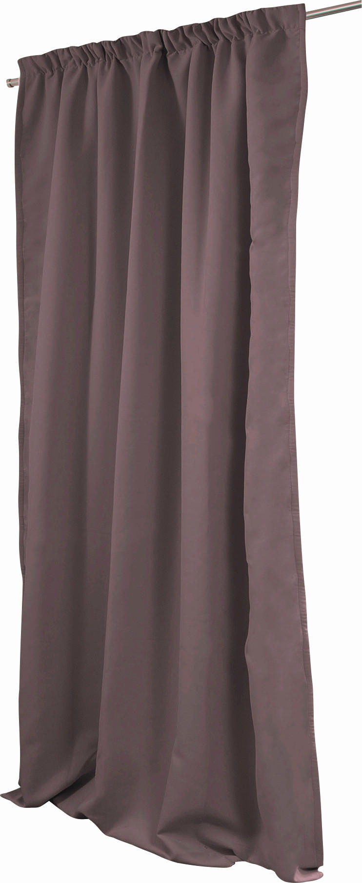LÄRMSCHUTZVORHANG Verdunkelung 145/260 cm   - Schlammfarben, Design, Textil/Metall (145/260cm)