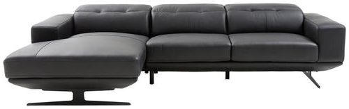 Xora ROHOVÁ SEDACIA SÚPRAVA, koža, čierna