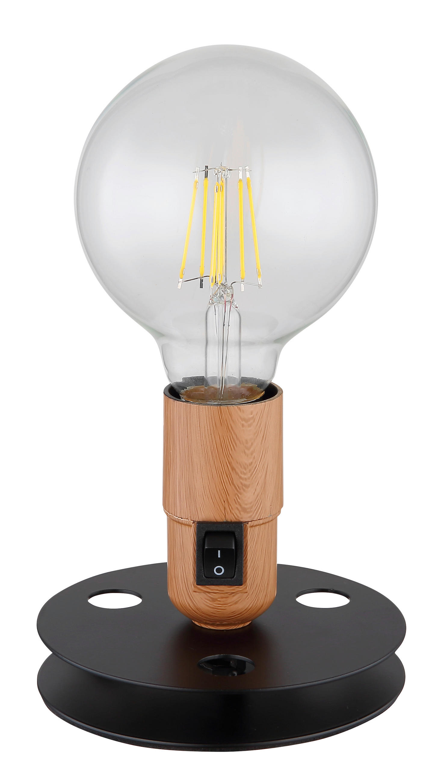 STOLNÍ LAMPA, E27, 12/9 cm  - černá, Konvenční, kov (12/9cm) - Globo