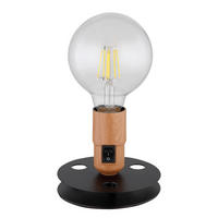 STOLNÍ LAMPA, E27, 12/9 cm  - černá, Konvenční, kov (12/9cm) - Globo