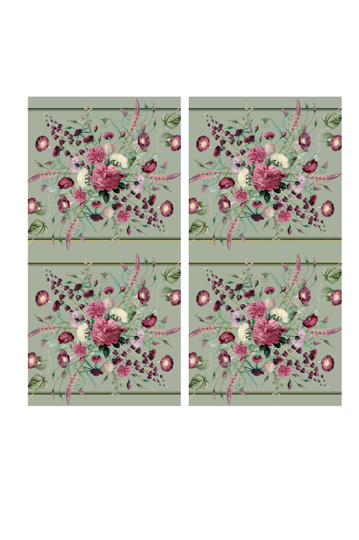 STOFFSERVIETTE 4ER SET  45/45 cm  4 Stück  - Hellgrün, Basics, Textil (45/45cm)