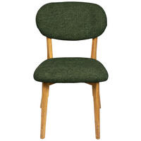 STUHL  Stoffauswahl Webstoff  - Eichefarben/Olivgrün, MODERN, Holz/Textil (51/86/60cm) - Carryhome