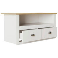 LOWBOARD Balusa 99/54/44 cm 2 Schublade(n) stehend  - Honigeiche/Weiss, Lifestyle, Holzwerkstoff/Metall (99/54/44cm) - MID.YOU