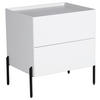NACHTSCHRANK 50/55/40 cm  - Weiß, Design, Holzwerkstoff/Metall (50/55/40cm) - Livetastic