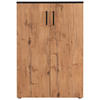 SCHUHSCHRANK Anthrazit, Wildeiche  - Wildeiche/Anthrazit, Basics, Holzwerkstoff/Kunststoff (80/120/38cm) - Moderano