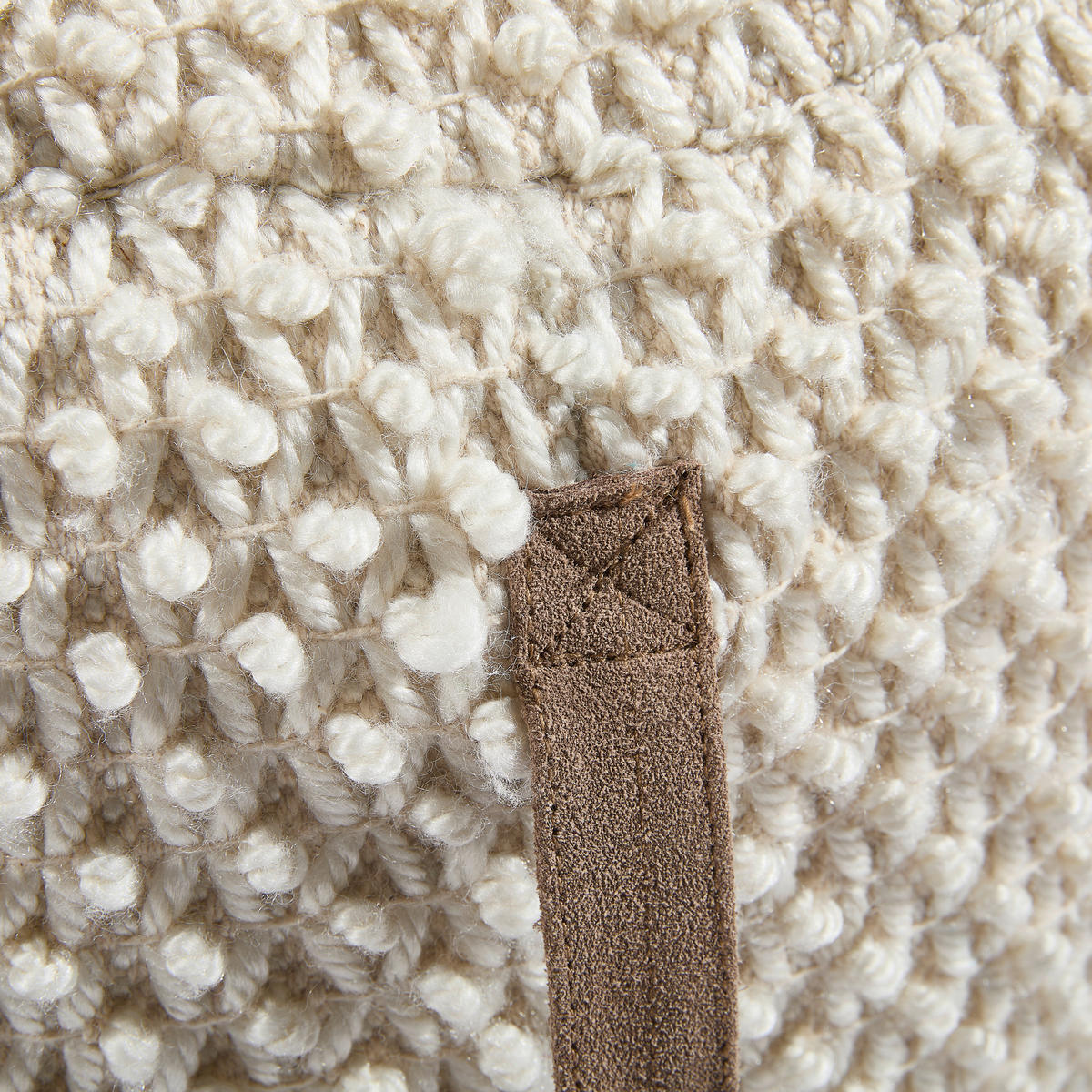 POUF Beige 50/50/30 cm  - Beige, Trend, Textil (50/50/30cm) - Novel