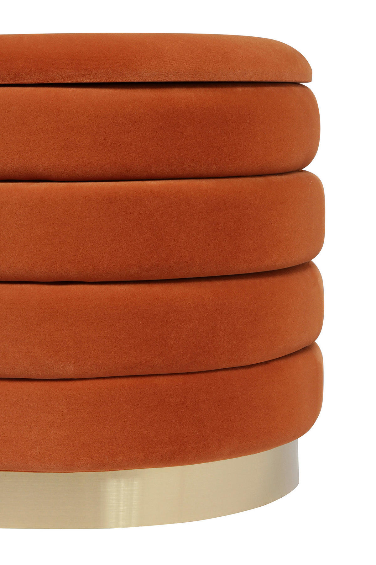 TRUHENBANK 42/42/80 cm Orange  - Goldfarben/Orange, Design, Textil/Metall (42/42/80cm) - Kayoom