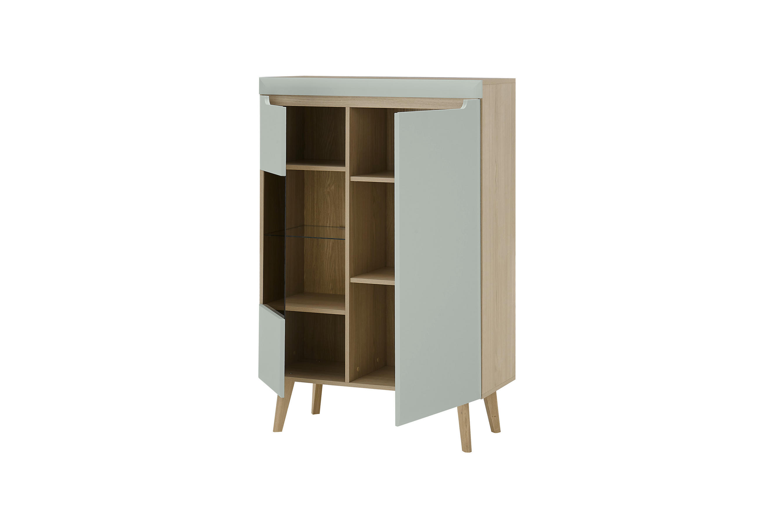 HIGHBOARD  in 90/134/40 cm  - Eichefarben/Grün, Design, Holzwerkstoff (90/134/40cm) - MID.YOU