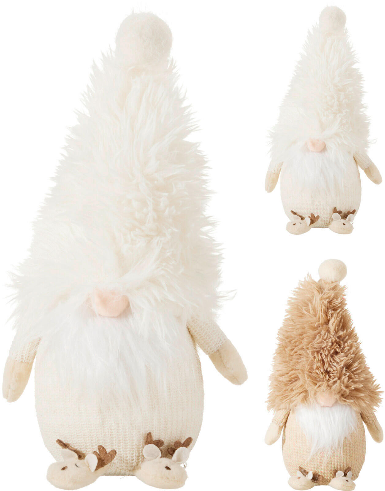 MANÓ - krémszínű/barna, Basics, textil (33cm)