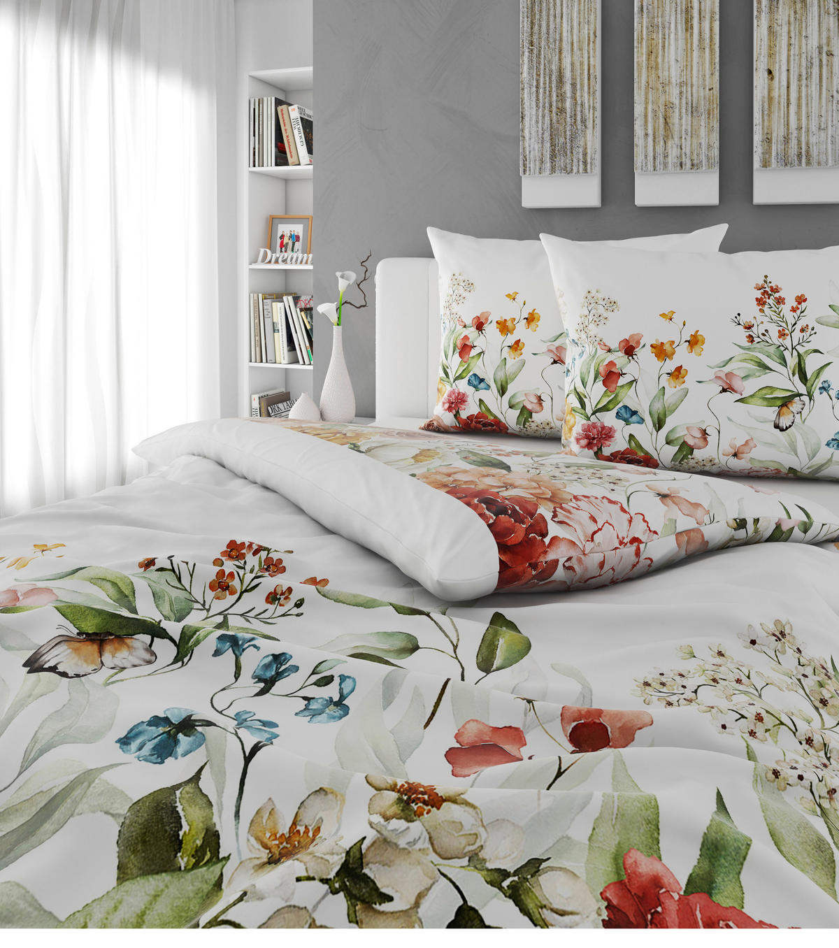 POSTELJINA SA DVA LICA 200/200 cm saten bela  - bela, Osnovno, tekstil (200/200cm) - Esposa