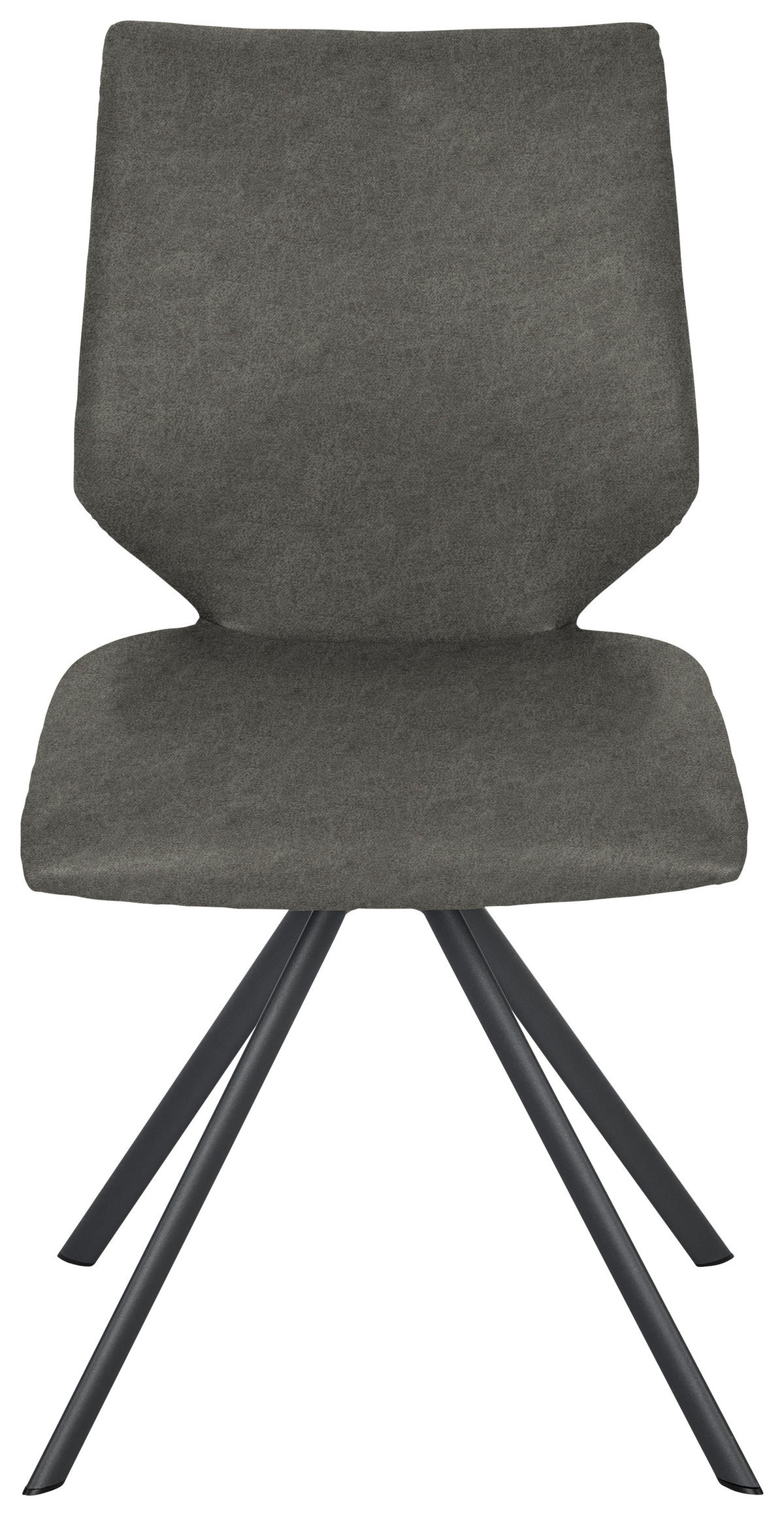 STUHL  Lederauswahl, Stoffauswahl, Typenauswahl Mikrofaser  - Anthrazit/Hellgrau, Design, Textil/Metall (50/92/63cm) - Venjakob