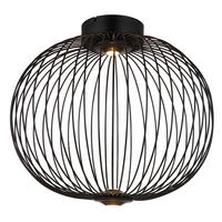 LED-TAKLAMPA 50/45 cm  - svart, Basics, metall/plast (50/45cm) - Globo
