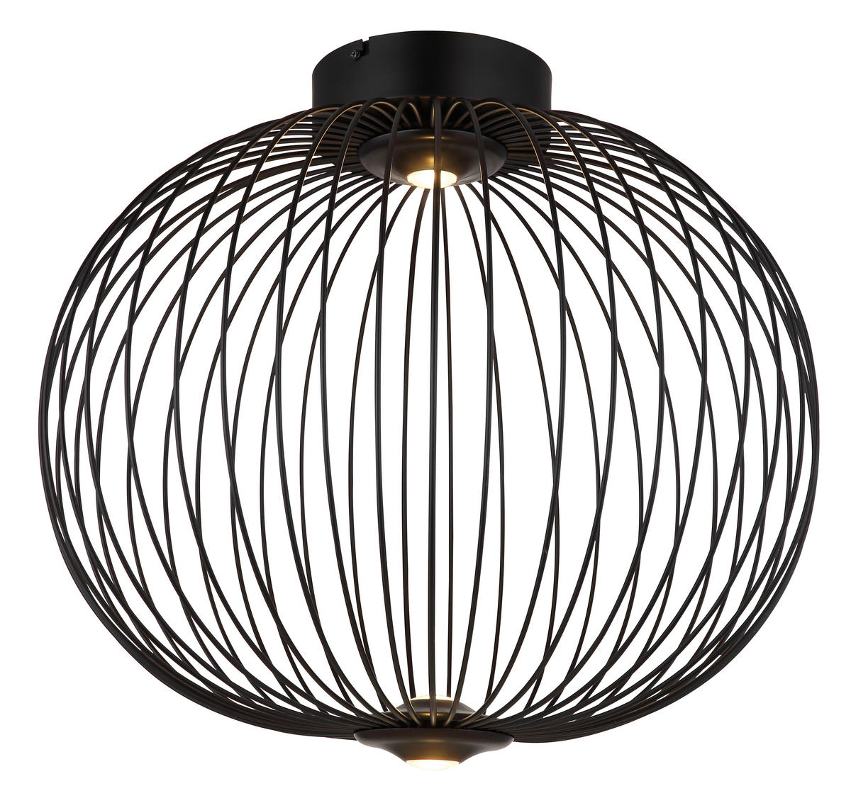LED-TAKLAMPA 50/45 cm  - svart, Basics, metall/plast (50/45cm) - Globo