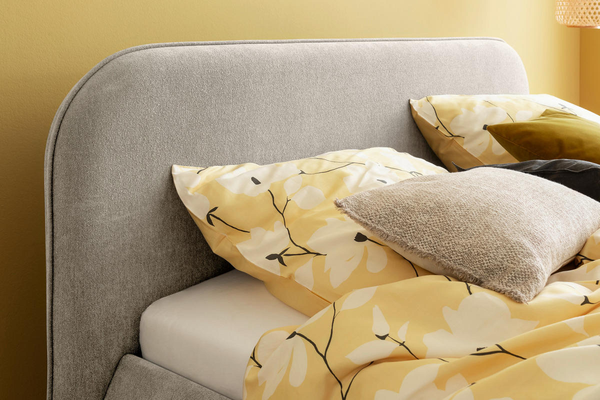 POLSTERBETT Beige 180/200 cm  - Beige, Design, Holz/Textil (180/200cm) - Schöner Wohnen