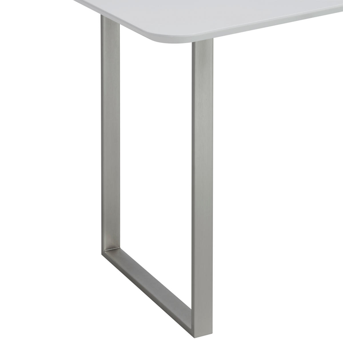 SCHREIBTISCH  Weiß, Nickelfarben, Weiß Hochglanz Stauraum  - Chromfarben/Weiß Hochglanz, MODERN, Holzwerkstoff/Metall (150/76/74cm) - MID.YOU