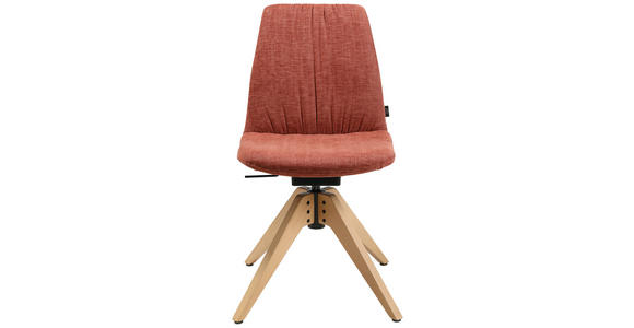 STUHL in Flachgewebe Holz, Textil - Eichefarben/Rot, Design, Holz/Textil (46/85-88/55cm) - Johann Jakob