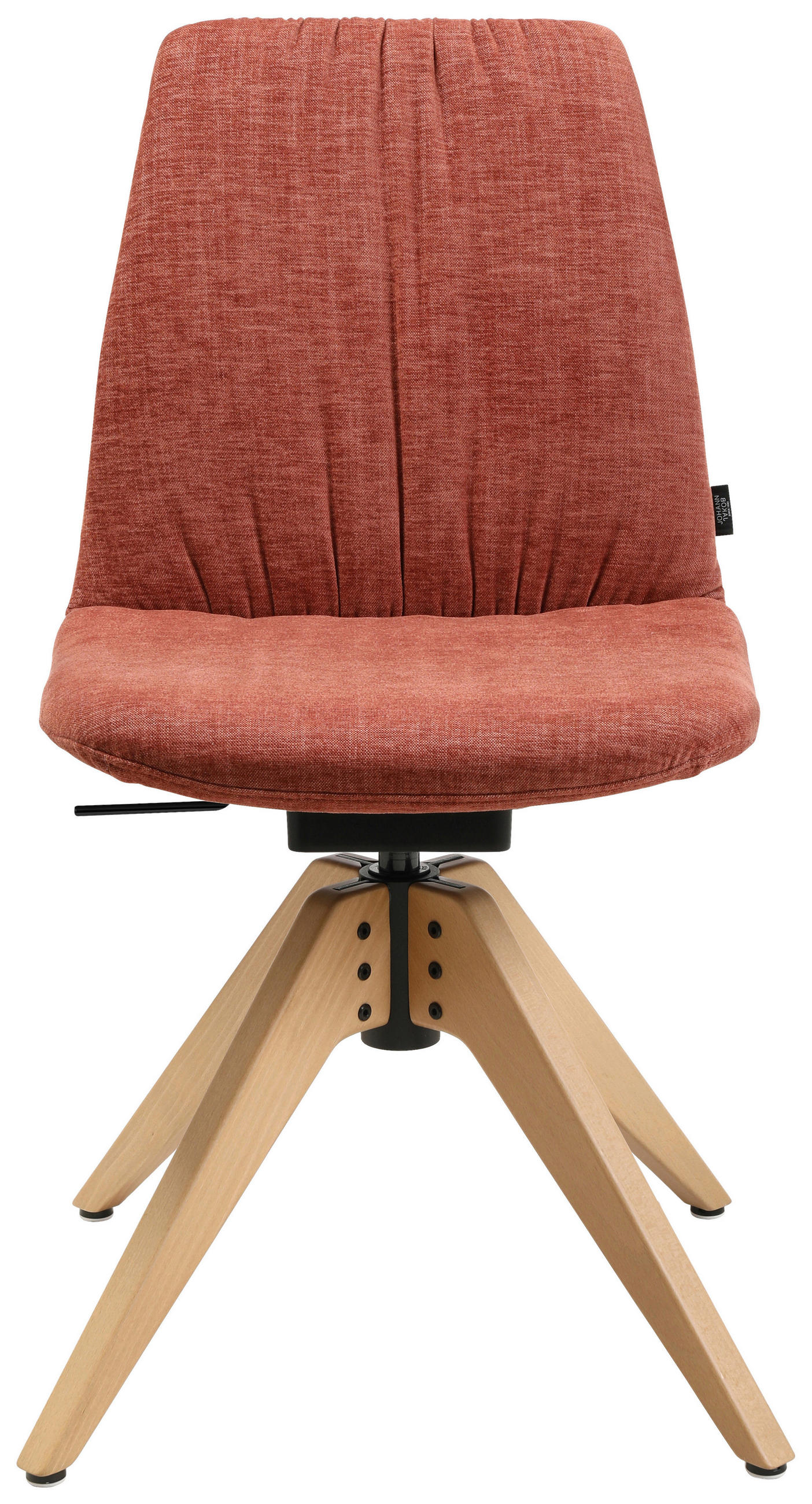 STUHL Flachgewebe Rot Buche Hartholz - Eichefarben/Rot, Design, Holz/Textil (46/85-88/55cm) - Johann Jakob