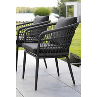 GARTENSESSEL-SET Aluminium Grau  - Grau, Basics, Kunststoff/Textil (58/78/63cm) - Gardenson