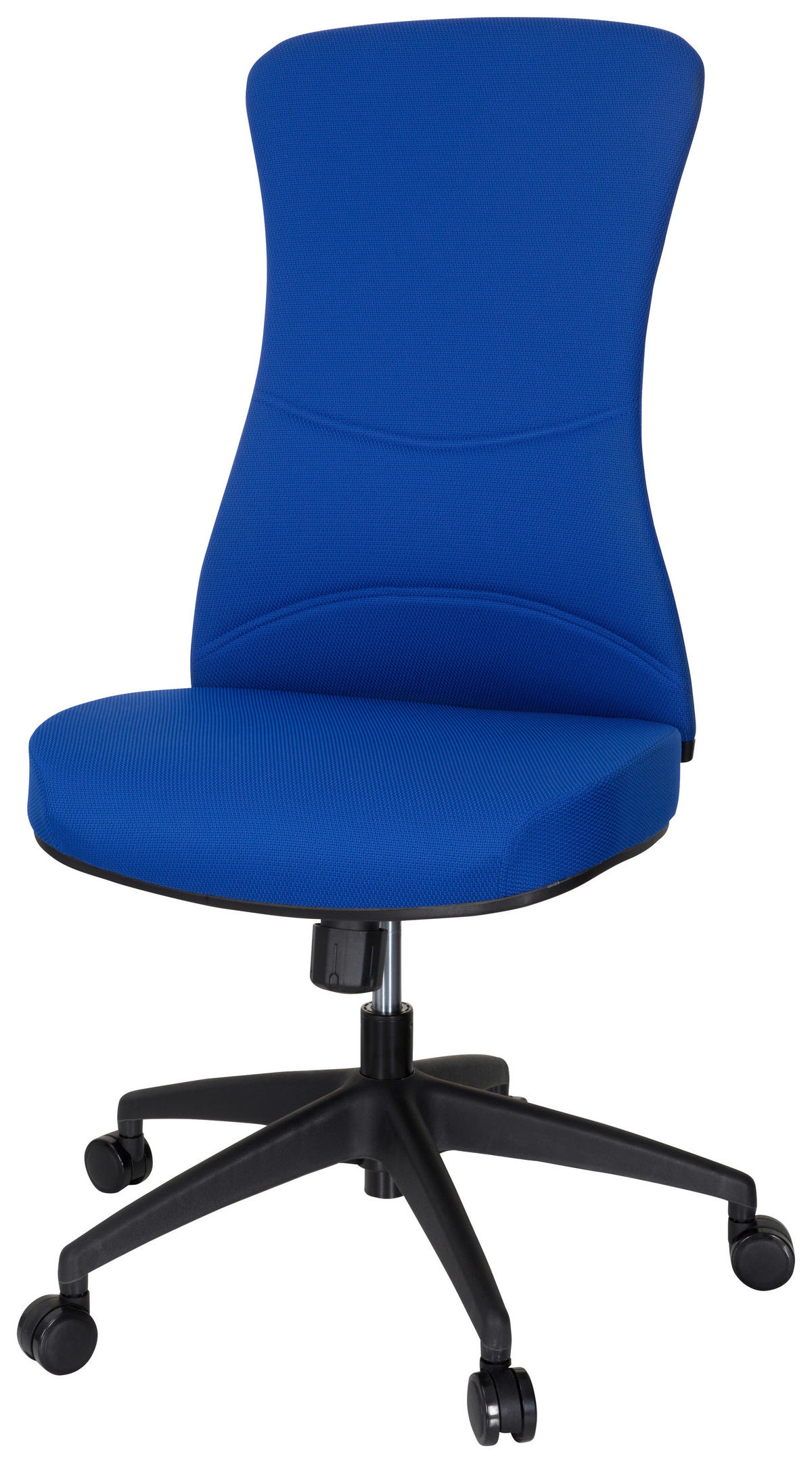 OTOČNÁ ŽIDLE, plochá tkanina, modrá, černá - modrá/černá, Moderní, textil/plast (54/116/65cm) - MID.YOU