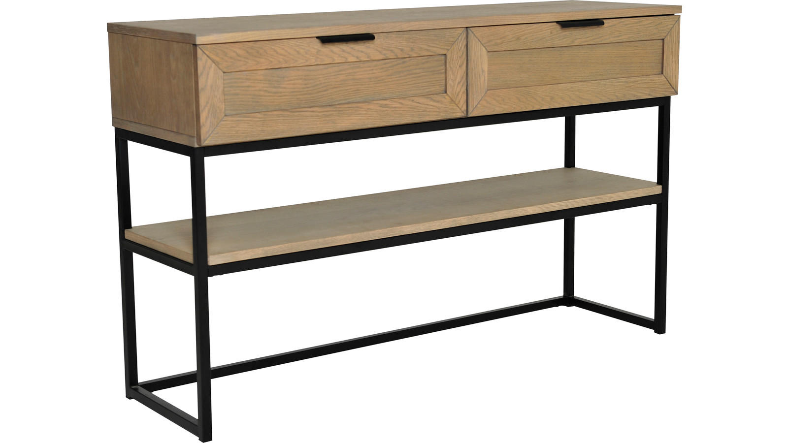 KONSOLBORD i metall, trä    - svart/grå ek, Design, metall/trä (120/75/36cm) - Best Price