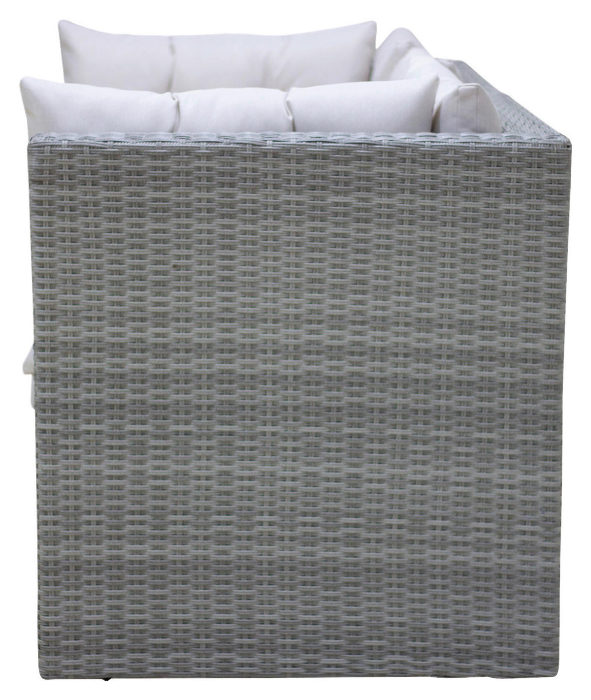 GARTENBANK 160/80/85 cm  in Grau, Beige  - Beige/Schwarz, MODERN, Kunststoff/Textil (160/80/85cm) - Ambia Garden