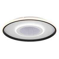 LED-DECKENLEUCHTE Salford 50/5,5 cm   - Schwarz/Weiß, Trend, Kunststoff/Metall (50/5,5cm) - Novel