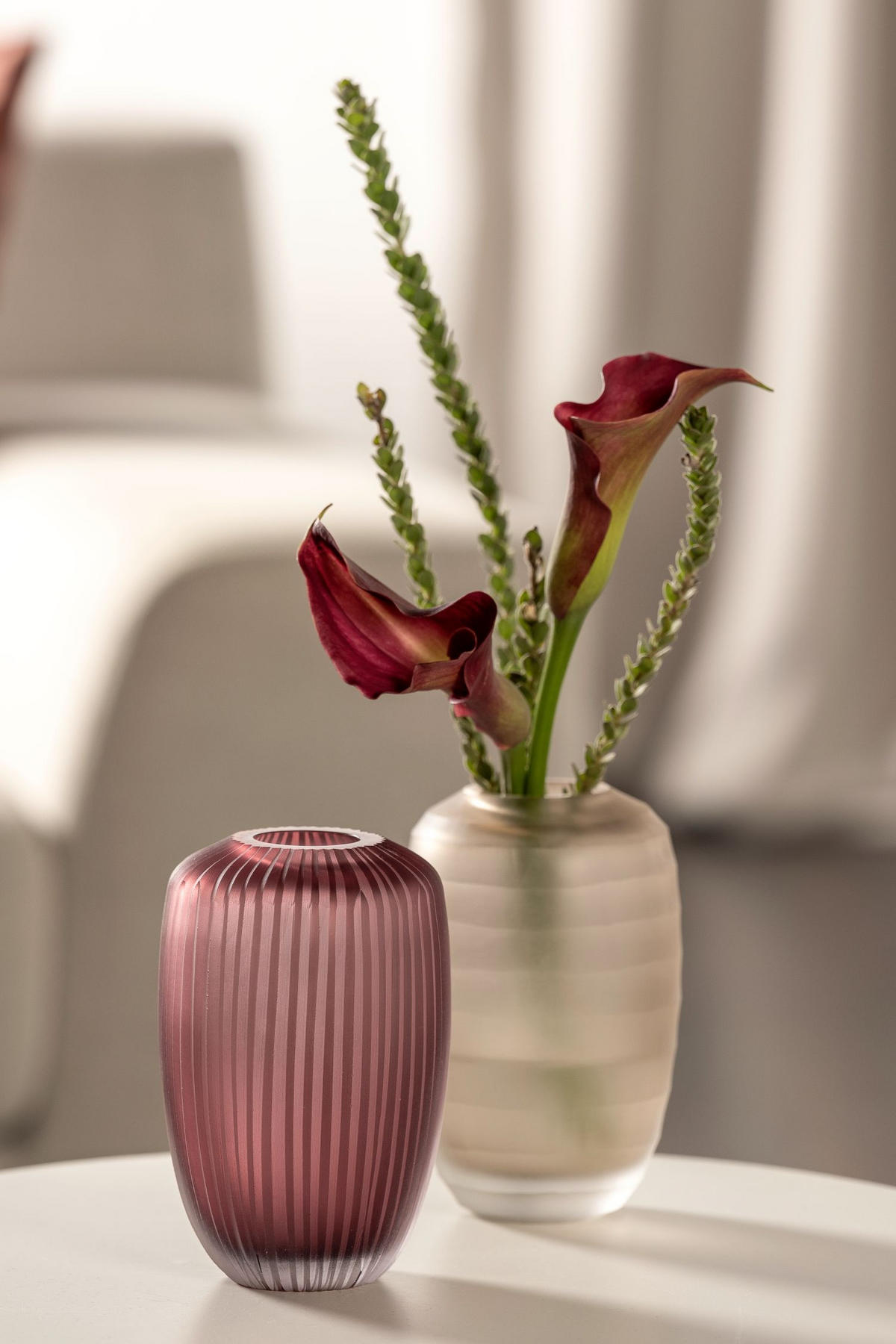 VASE  - Beige, KONVENTIONELL, Glas (10,00/15,50/10,0cm) - Leonardo